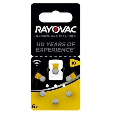 6 pile per apparecchi acustici RAYOVAC 10 batterie protesi udito PR70