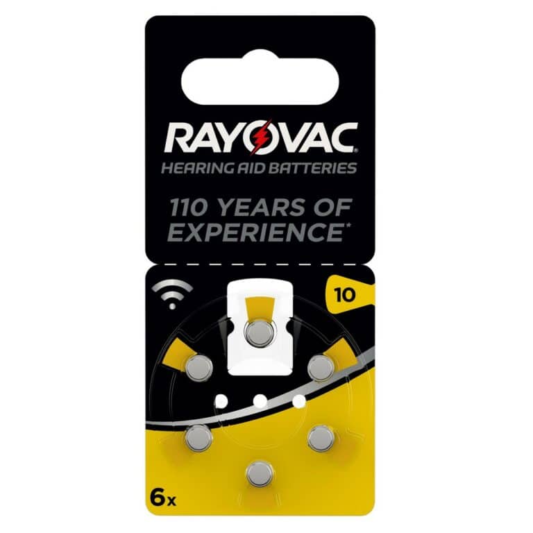 6 pile per apparecchi acustici RAYOVAC 10 batterie protesi udito PR70