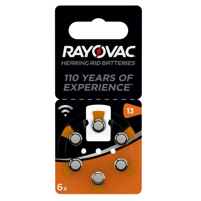 6 pile per apparecchi acustici RAYOVAC 13 batterie protesi udito PR48