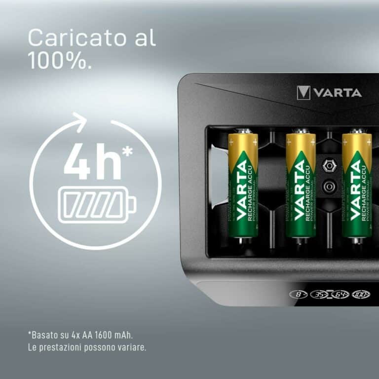 Caricabatterie VARTA LCD Universal Charger+ per AA, AAA, C, D, 9V NiMH 1,2v - immagine 4