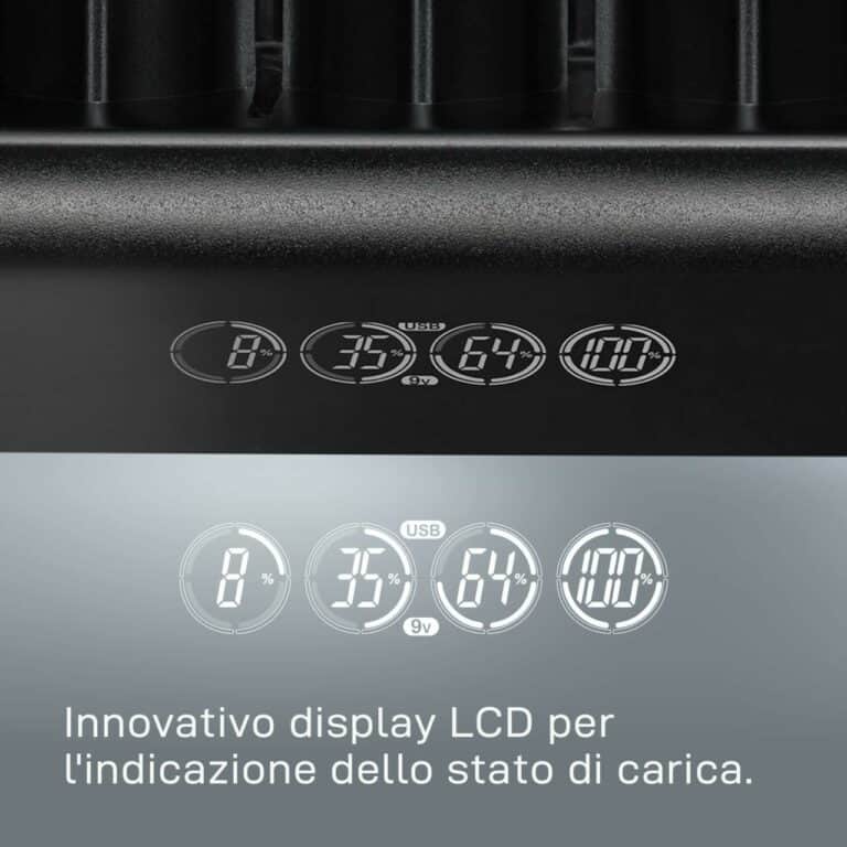 Caricabatterie VARTA LCD Universal Charger+ per AA, AAA, C, D, 9V NiMH 1,2v - immagine 5