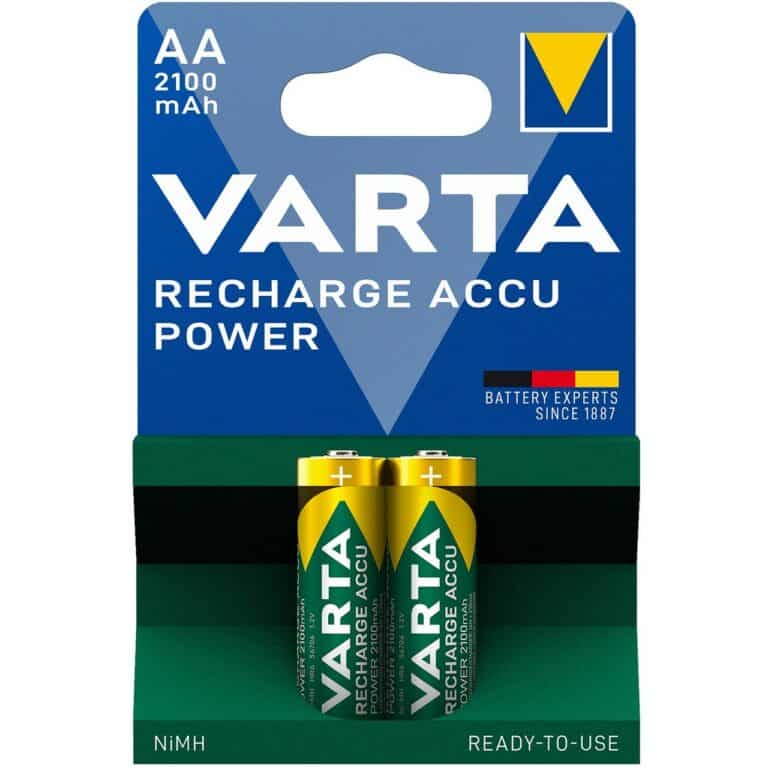 2 Pile Ricaricabili VARTA RECHARGE ACCU POWER AA 2100mAh 1,2v