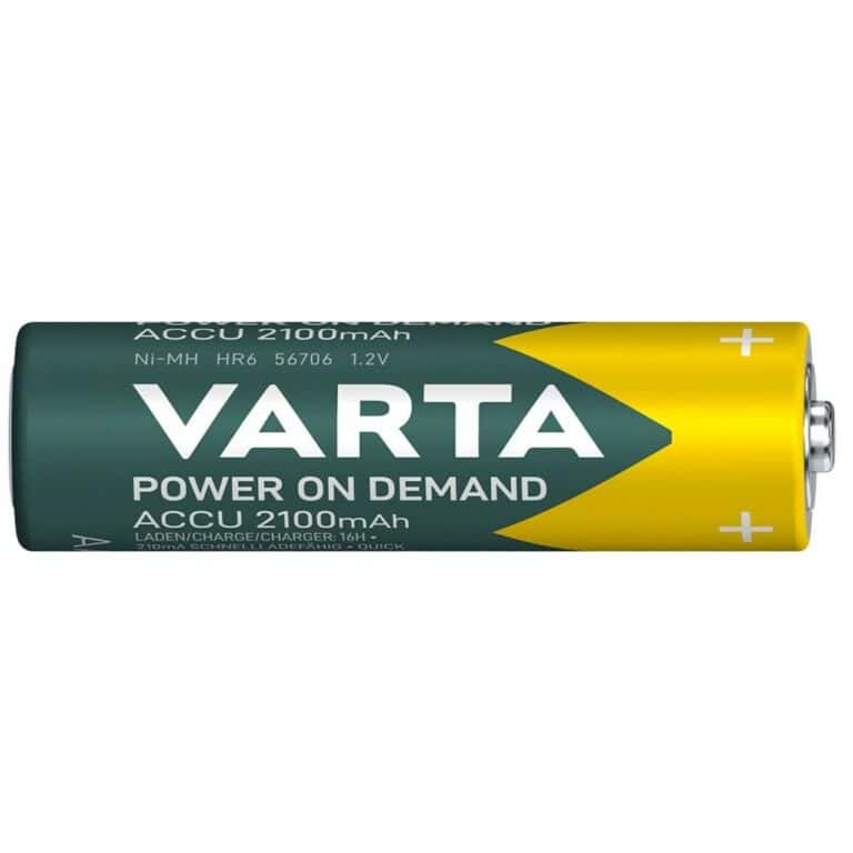 2 Pile Ricaricabili VARTA RECHARGE ACCU POWER AA 2100mAh 1,2v - immagine 2