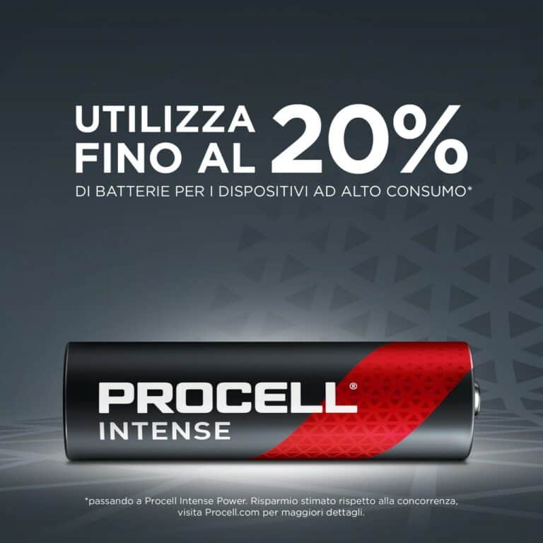 10 PILE ALCALINE AA BATTERIE Stilo LR6 1,5V PROCELL INTENSE by DURACELL - immagine 4