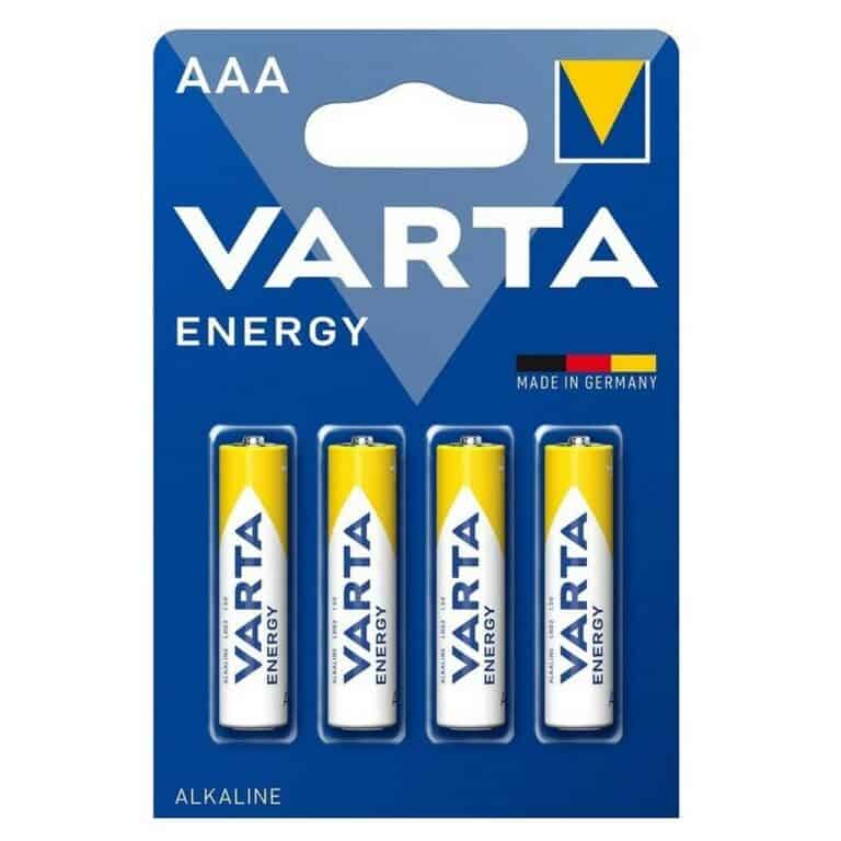 4 PILE ALCALINE AAA BATTERIE MiniStilo VARTA ENERGY 1,5V Made in Germany