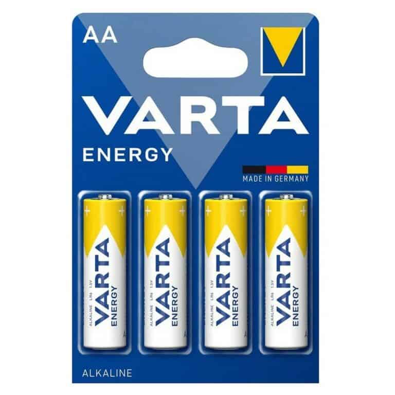 4 PILE ALCALINE AA BATTERIE Stilo VARTA ENERGY 1,5V Made in Germany