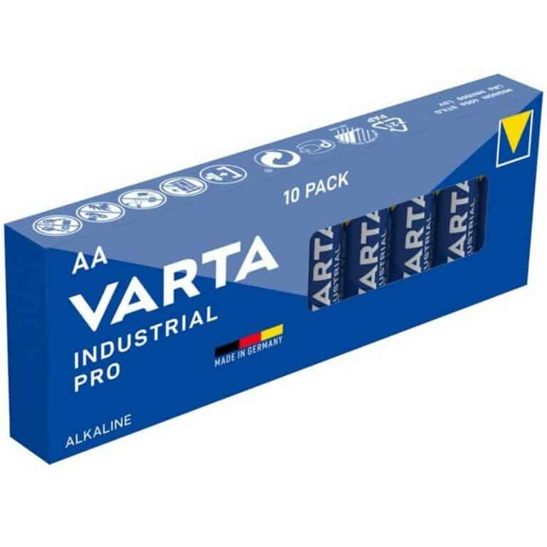 10 PILE ALCALINE AA BATTERIE Stilo 1,5V VARTA INDUSTRIAL PRO Made in Germany