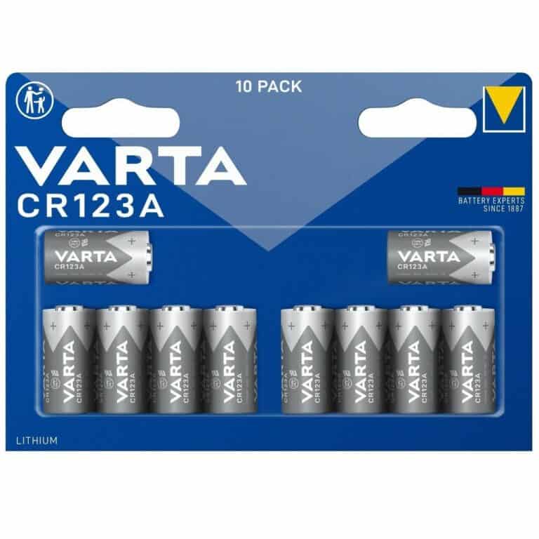 10 PILE LITIO CR123A 3V BATTERIE VARTA LITHIUM Germany Brand