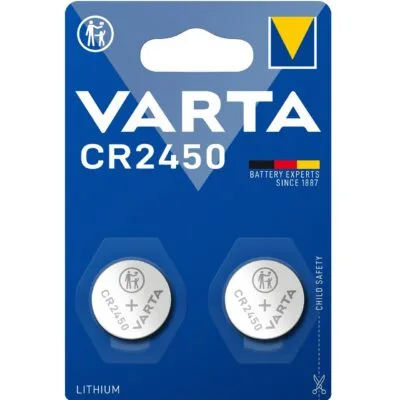 2 PILE LITIO CR2450 3V BATTERIE Bottone VARTA LITHIUM Germany Brand