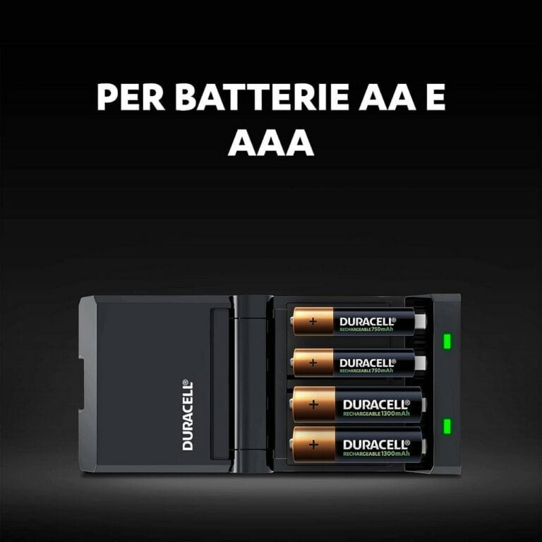 Caricabatterie DURACELL CEF27 veloce 45 minuti con 2 pile Stilo AA 1300mAh e 2 pile MiniStilo AAA 750mAh NiMH 1,2v - immagine 3