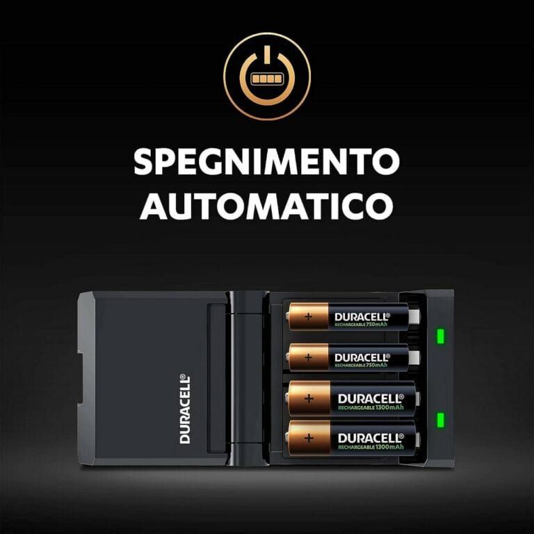 Caricabatterie DURACELL CEF27 veloce 45 minuti con 2 pile Stilo AA 1300mAh e 2 pile MiniStilo AAA 750mAh NiMH 1,2v - immagine 5