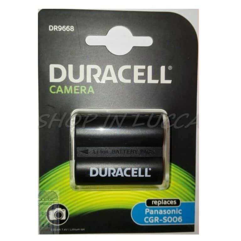 Batteria Ricaricabile DURACELL DR9668 sostituisce Panasonic CGR-S006 per Lumix DMC-FZ50 FZ38