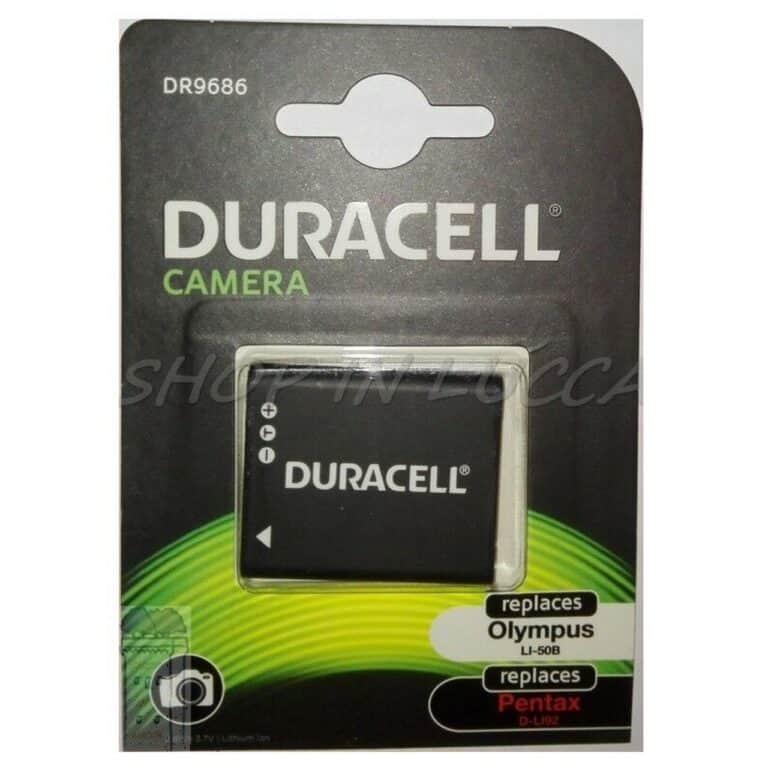 Batteria Ricaricabile DURACELL DR9686 sostituisce OLYMPUS LI-50B  PENTAX D-LI92 RICOH DB-100 PANASONIC VW-VBX090 CASIO NP-150