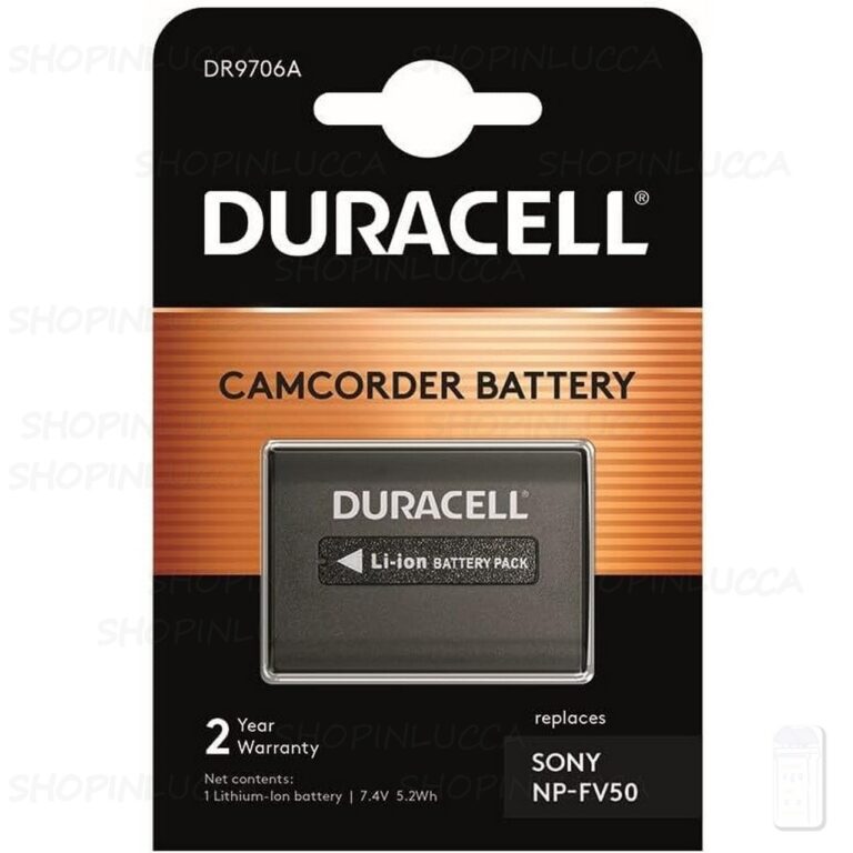 Batteria Ricaricabile DURACELL DR9706A sostituisce SONY NP-FV50 per DCR-DVD450 HDR-UX20