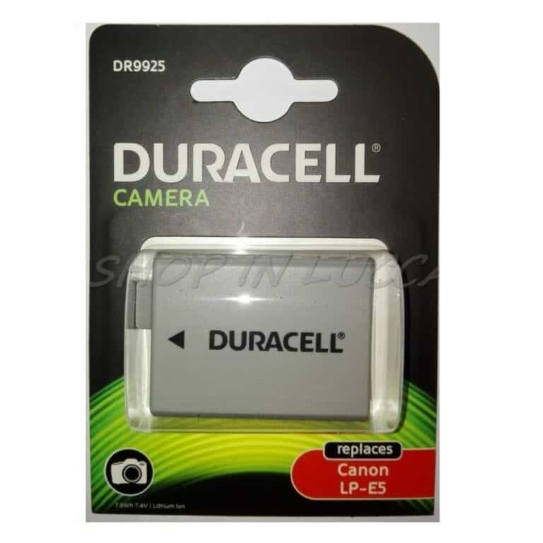 Batteria Ricaricabile DURACELL DR9925 sostituisce Canon LP-E5 per EOS 1000D KISS X3 REBEL XS