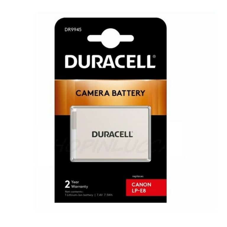 Batteria Ricaricabile DURACELL DR9945 sostituisce Canon LP-E8 per EOS 700D Kiss X7i Rebel T5i