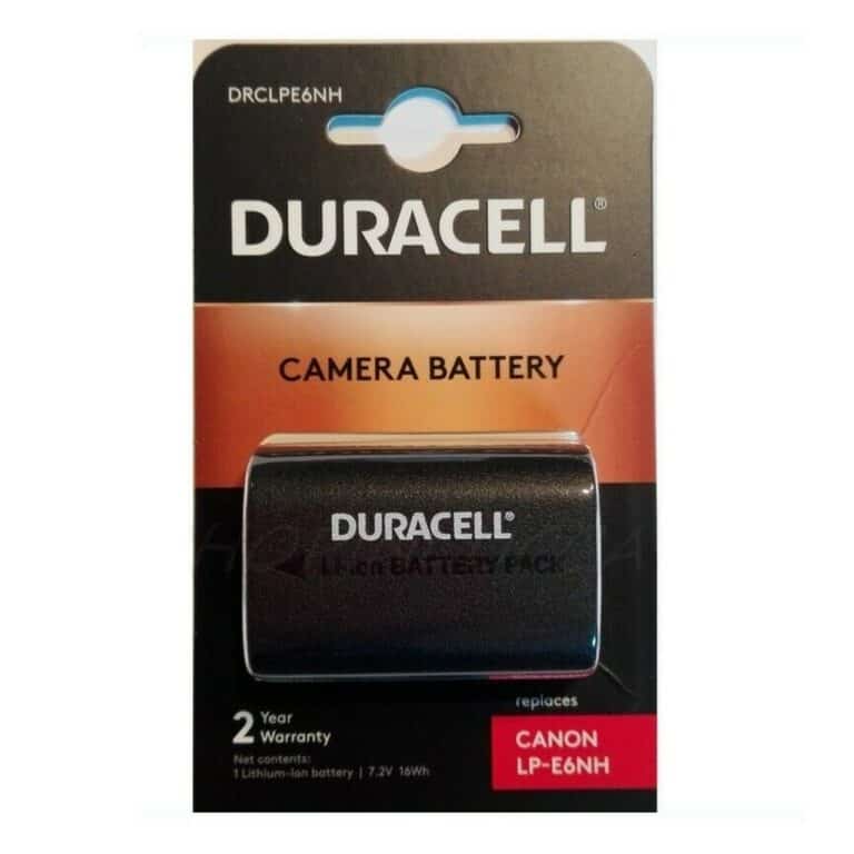 Batteria Ricaricabile DURACELL DRCLPE6NH sostituisce Canon LP-E6NH per EOS R5 R6 7D 70D 80D