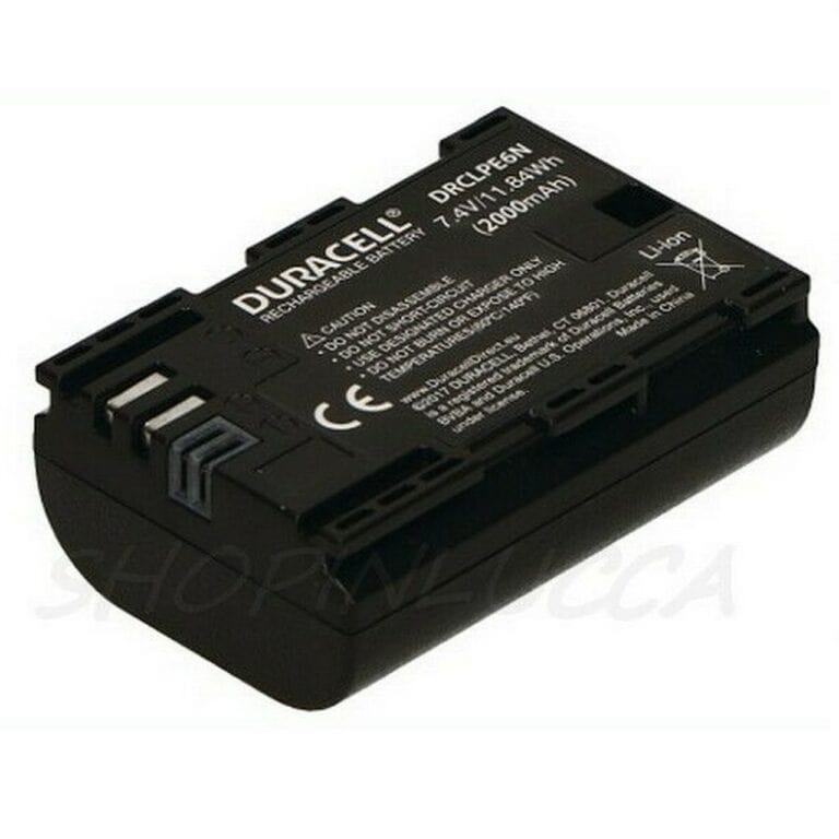 Batteria Ricaricabile DURACELL DRCLPE6NH sostituisce Canon LP-E6NH per EOS R5 R6 7D 70D 80D - immagine 3