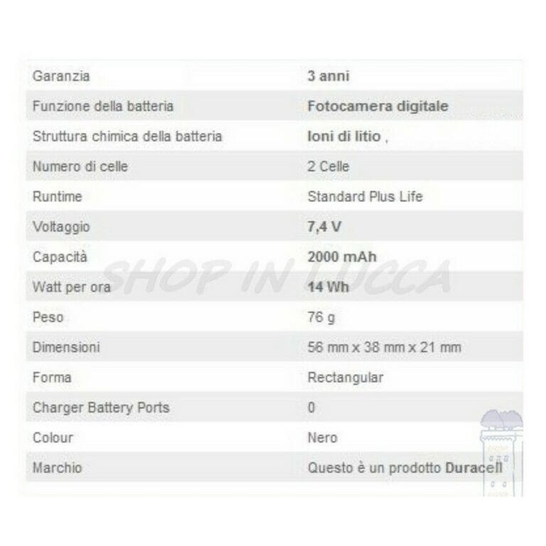 Batteria Ricaricabile DURACELL DRCLPE6N sostituisce Canon LP-E6N per EOS 7D Mk II XC10 - immagine 2