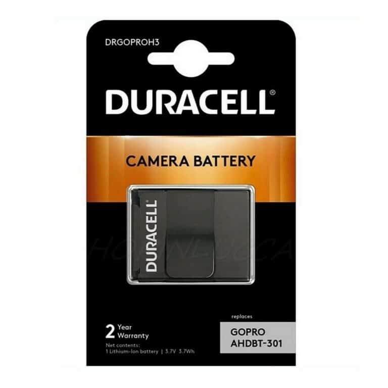 Batteria Pila Ricaricabile DURACELL DRGOPROH3 per Action Cam GoPro Hero3 sostituisce AHDBT-301