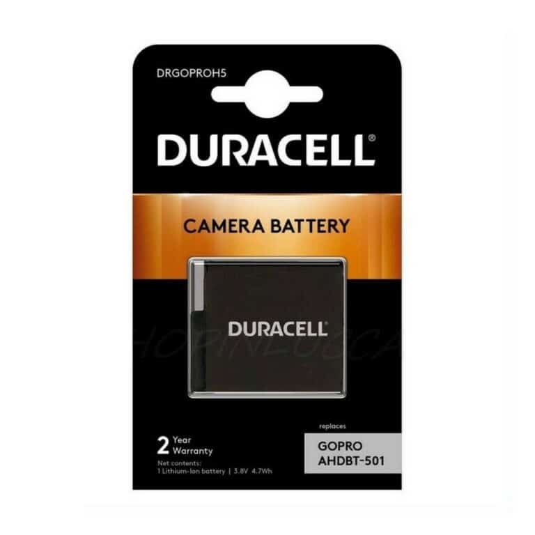 Batteria Pila Ricaricabile DURACELL DRGOPROH5 per Action Cam GoPro Hero5 (anche 6, 7 E 8) sostituisce AHDBT-501