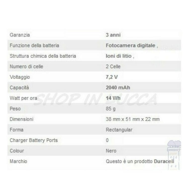 Batteria Ricaricabile DURACELL DRSFZ100 sostituisce SONY NP-FZ100 per A7R Mk III Alpha A9 - immagine 2