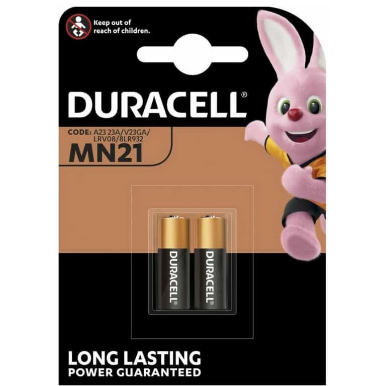 2 PILE DURACELL MN21 BATTERIE Cilindriche ALCALINE 12V