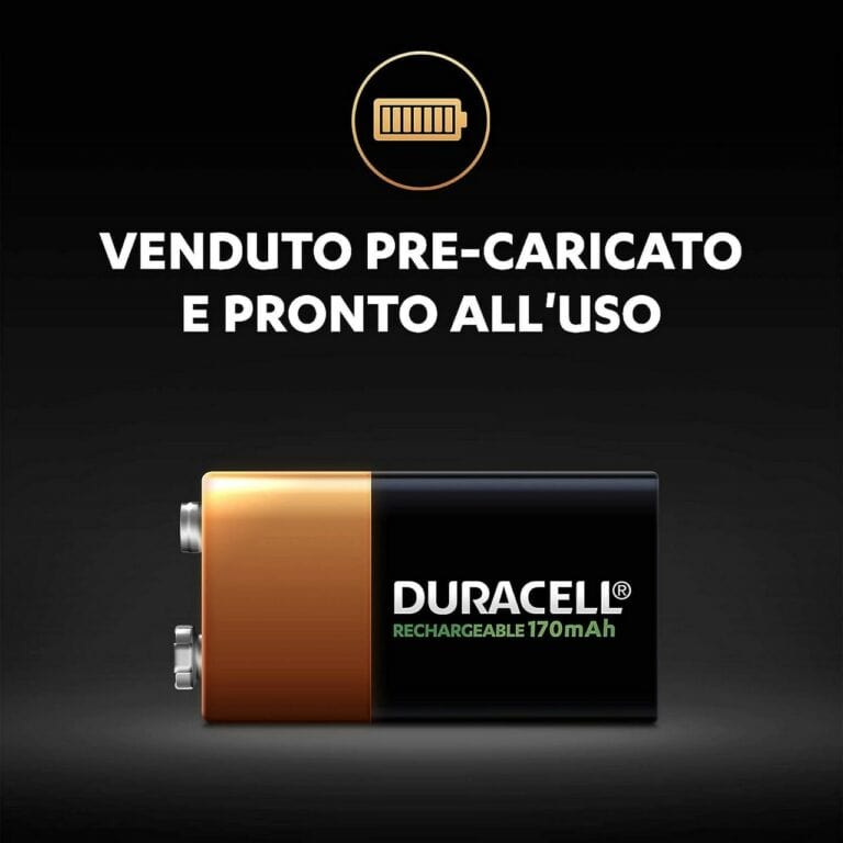 Pila Ricaricabile DURACELL RECHARGEABLE Block 6HR61 170mAh 9v - immagine 3