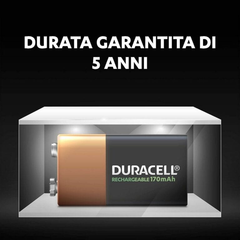 Pila Ricaricabile DURACELL RECHARGEABLE Block 6HR61 170mAh 9v - immagine 4