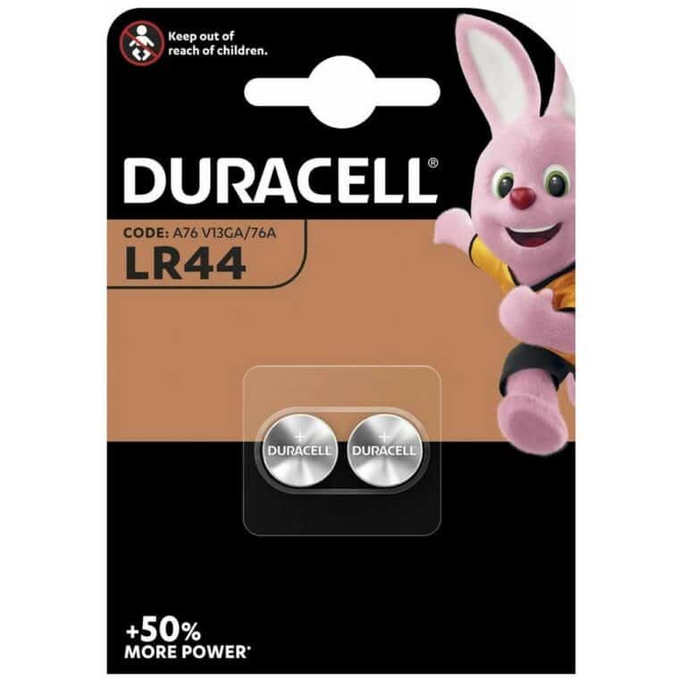 2 PILE DURACELL LR44 BATTERIE Bottone ALCALINE 1,5V