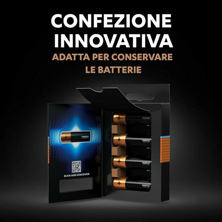 4 PILE ALCALINE AA BATTERIE Stilo LR6 DURACELL OPTIMUM 200% 1,5V - immagine 5