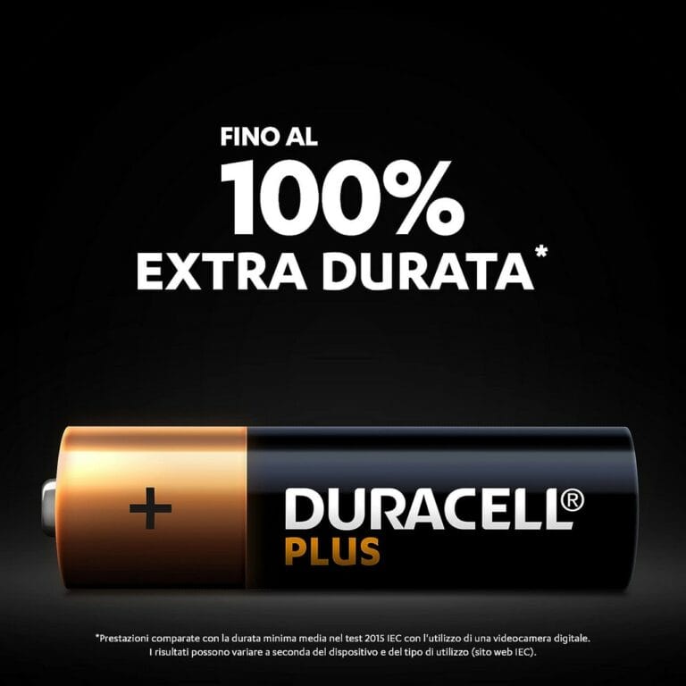 4 PILE ALCALINE AA BATTERIE Stilo LR6 DURACELL PLUS 100% 1,5V - immagine 5