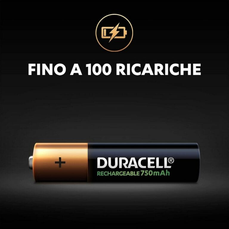 4 Pile Ricaricabili DURACELL RECHARGEABLE Value MiniStilo AAA HR03 750mAh 1,2v - immagine 2