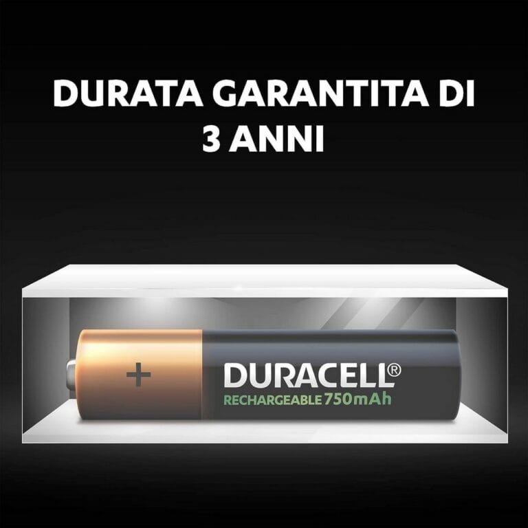 4 Pile Ricaricabili DURACELL RECHARGEABLE Value MiniStilo AAA HR03 750mAh 1,2v - immagine 6