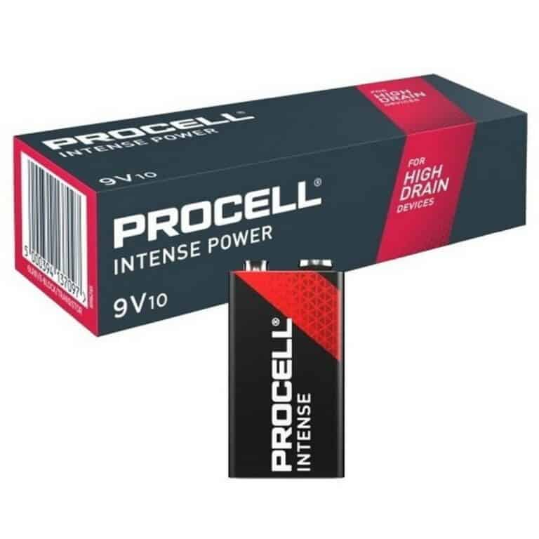 10 PILE ALCALINE 9 volts BATTERIE Block 9V 6LR61 PROCELL INTENSE by DURACELL