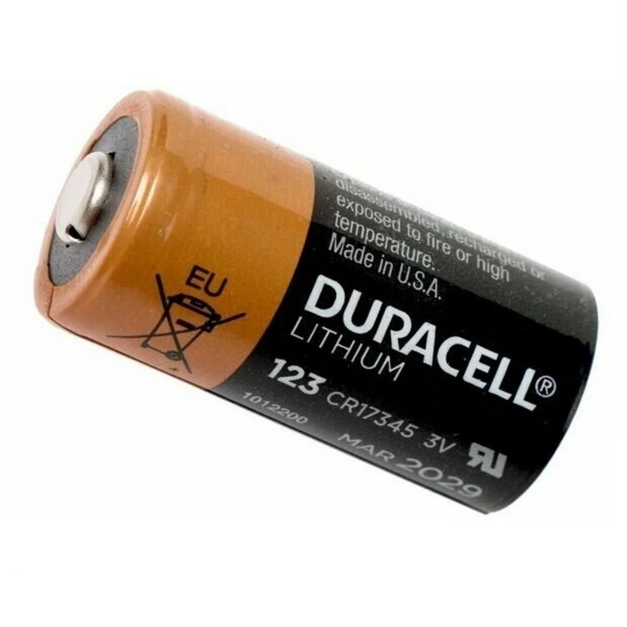 10 PILE LITIO 123 BATTERIE DURACELL LITHIUM CR17345 CR123 CR123A 3V SFUSE BULK - immagine 2