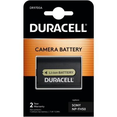 Duracell DR9700A Batteria per Sony Handycam HDR-CX105, XR150, Alpha | Sostituisce NP-FH50