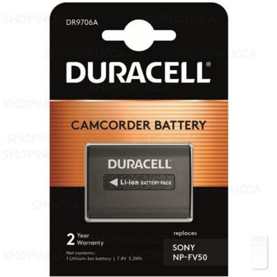 Duracell DR9706A Batteria per Sony Handycam HDR-CX240, CX405, PJ220 | Sostituisce NP-FV50