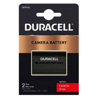 Duracell DR9943 Batteria con Infochip per Canon EOS 5D Mark III, 6D, 80D | per LP-E6