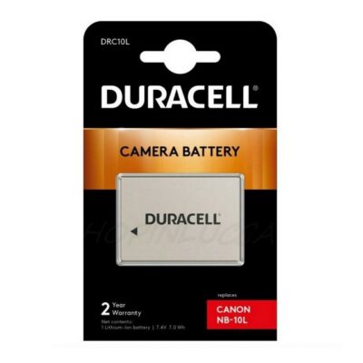 Duracell DRC10L Batteria con Infochip per Canon PowerShot G16, G15, SX50, SX60 | per NB-10L