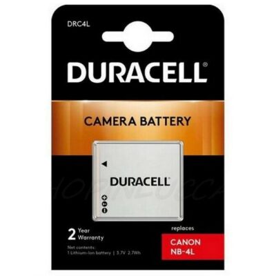 Duracell DRC4L Batteria per Canon Digital IXUS 40, 60, 70, 100 IS | Sostituisce NB-4L