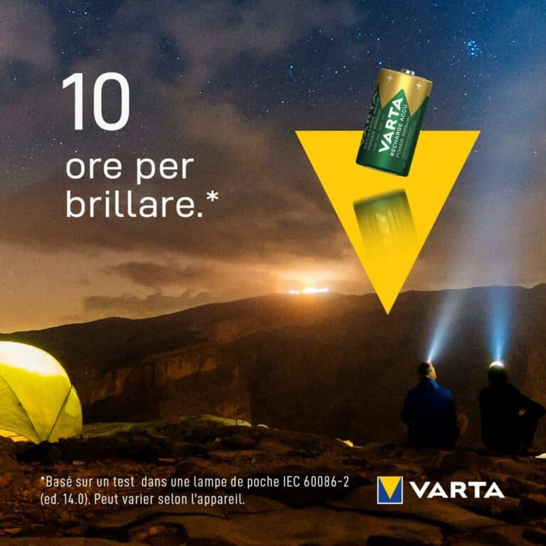 2 Pile Ricaricabili VARTA RECHARGE ACCU POWER C MezzaTorcia HR14 3000mAh 1,2v - immagine 4