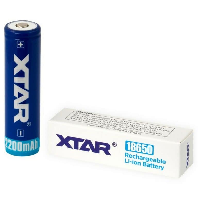 Batteria Pila Ricaricabile XTAR 18650 Litio 3,7v 2200mAh Polo Rialzato e con Circuito di Protezione - immagine 6