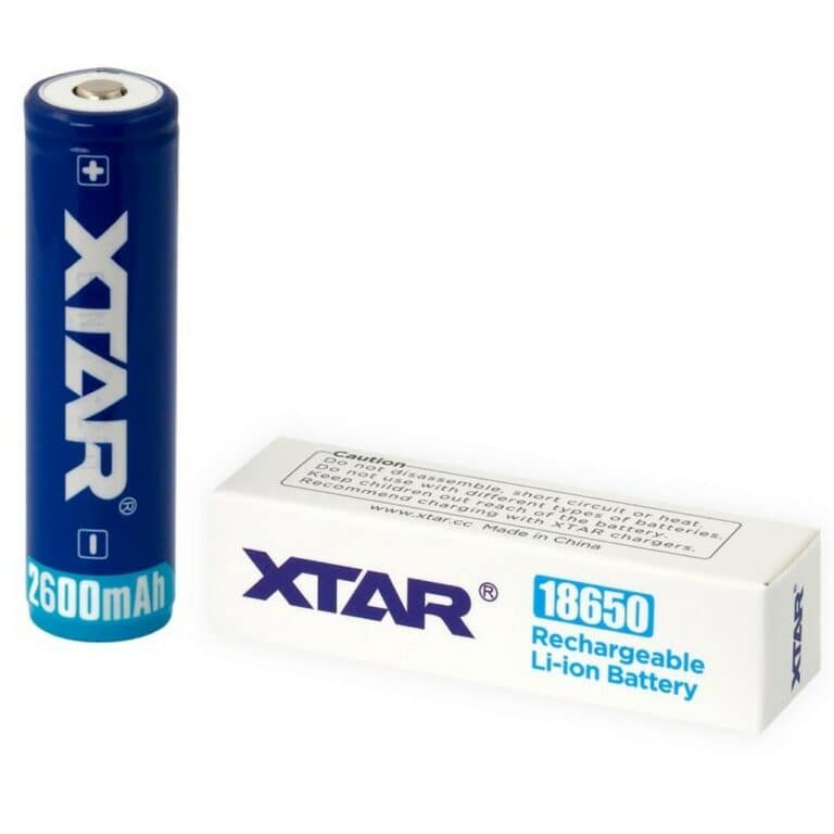 Batteria Pila Ricaricabile XTAR 18650 Litio 3,7v 2600mAh scarico 5,2A Polo Rialzato e con Circuito di Protezione - immagine 5