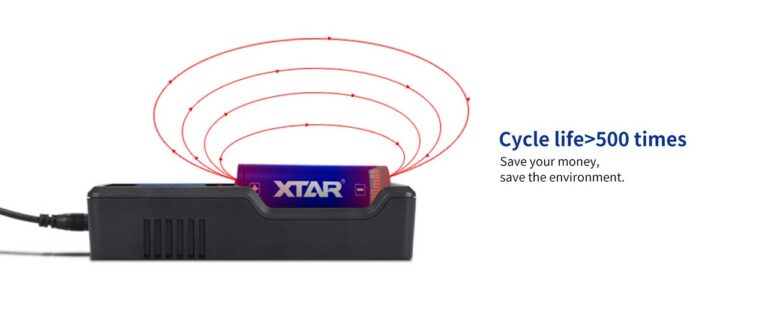 Batteria Pila Ricaricabile XTAR 26650 Litio 3,7v 5200mAh scarico 10A Polo Rialzato e con Circuito di Protezione - immagine 4