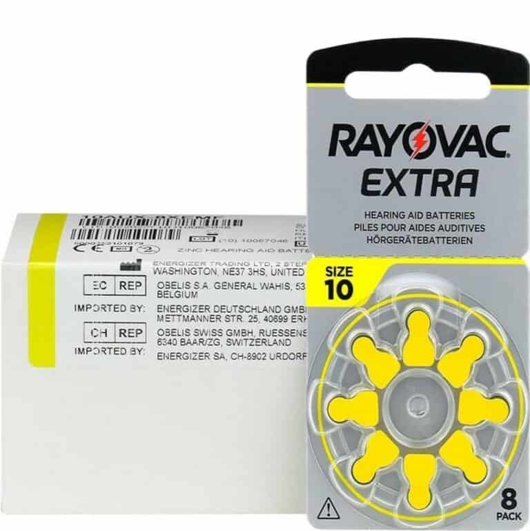 80 pile per apparecchi acustici RAYOVAC EXTRA 10 batterie protesi udito PR70