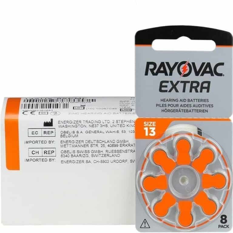 80 pile per apparecchi acustici RAYOVAC EXTRA 13 batterie protesi udito PR48