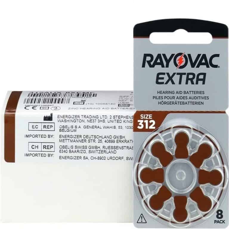 80 pile per apparecchi acustici RAYOVAC EXTRA 312 batterie protesi udito PR41