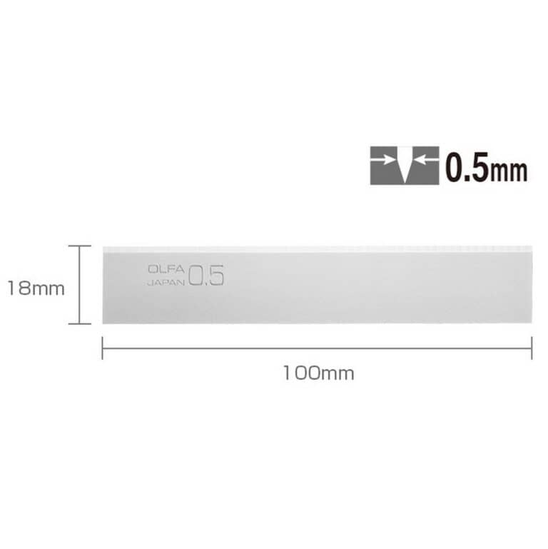 10 Lame OLFA BS per raschietti muro XSR-300 non tranciabile BS-10B 18mm made in Japan - immagine 3