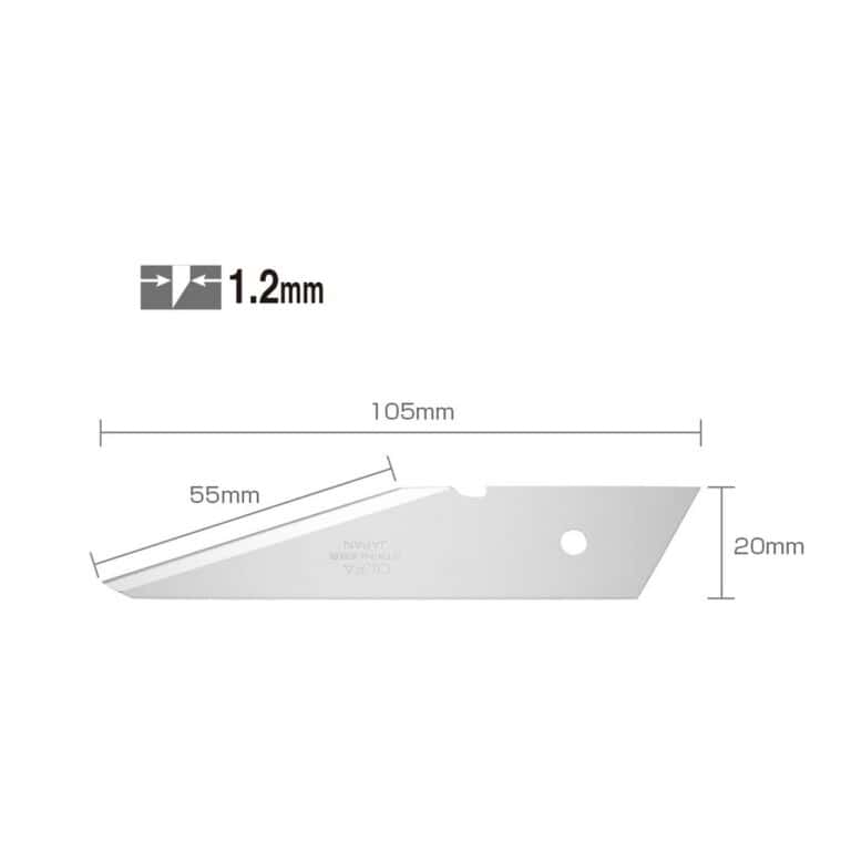 2 lame OLFA CKB per cutter taglierino CK-2 acciaio inox riaffilabile per legno made in Japan - immagine 3